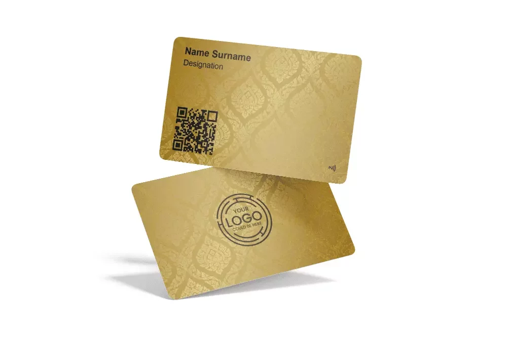 customised qr code gold metal