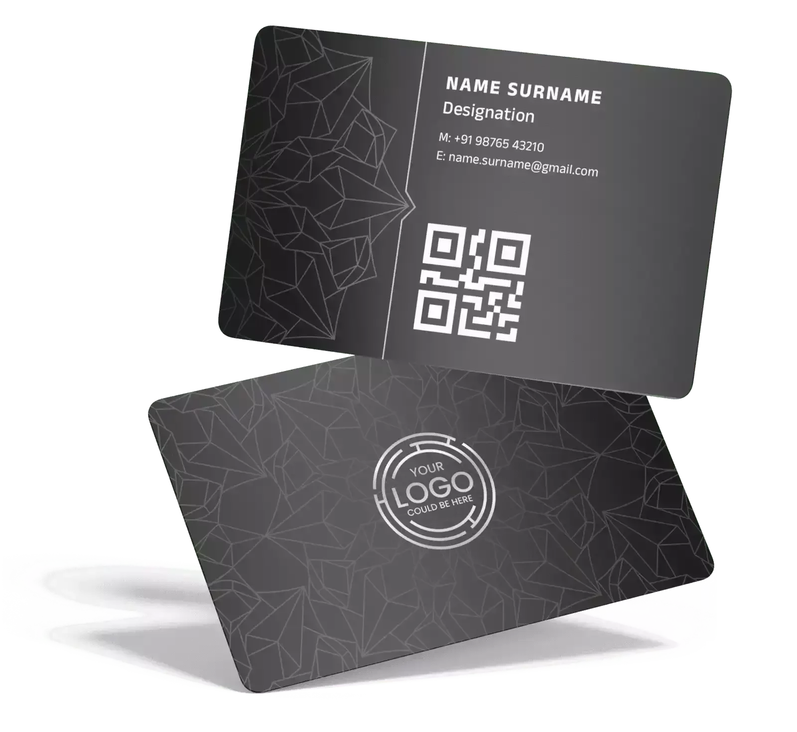 premium black metal nfc business card